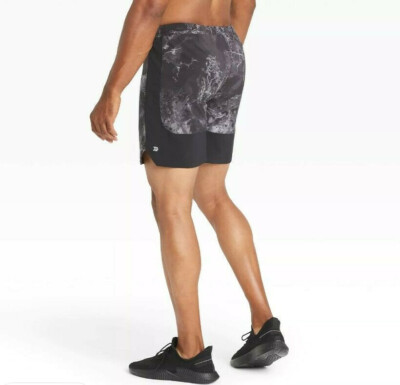 All In Motion Men's Running Shorts 40 42 XL Black Marble Athletic Quick Dry NWT | eBay