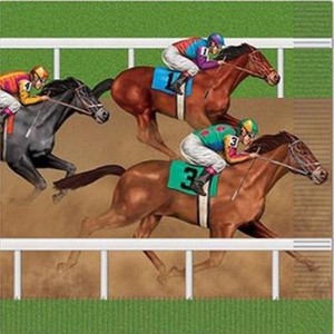 Horse Racing Lunch Napkins 16 Pack Birthday Party Decorations Ebay