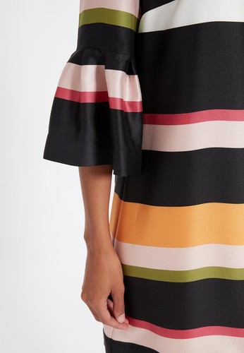 Ana Alcazar A-shaped dress Segali stripe mini dress A-line Satin Multi size 40 L - Picture 10 of 11