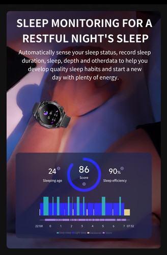 Smart Watch with Headset Bluetooth Call Music Smartwatch for Android iOS Phones - 第 10/18 張圖片