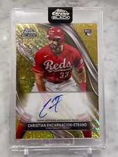 2024 Topps Chrome Black Christian Encarnacion-Strand Auto RC Gold 08/50 Reds