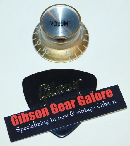 Gibson Les Paul Knob Single Gold Top Hat Volume Guitar Parts R9 SG Custom ES R7