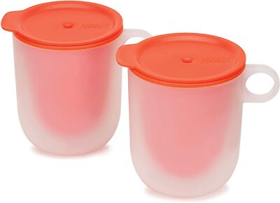 Joseph Joseph M-Cuisine Cool Touch Microwave Mug Set of 2, Orange