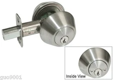  Double Deadbolt Cylinders Satin Nickel Door Lock Locks lockset Brushed Nickel 