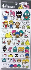 Sanrio Characters 4 Size Sticker Sheet KAMIO Made in Japan Hello Kitty My Melody