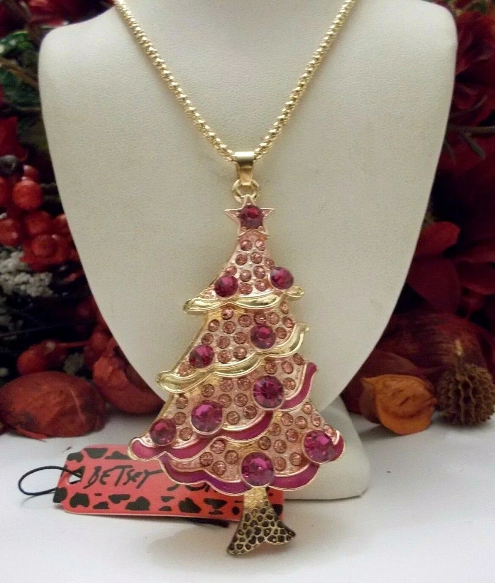 Betsey johnson christmas necklace online