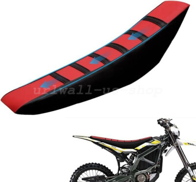 URLWALL Center Red Trim Black Ribbed Grip Seat Cover Fits Sur-Ron Ultra Bee