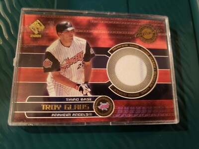 ANGELS FANS : Troy Glaus 2001 authentic Patch Jersey #4 PACIFIC Plus+ Bonu$