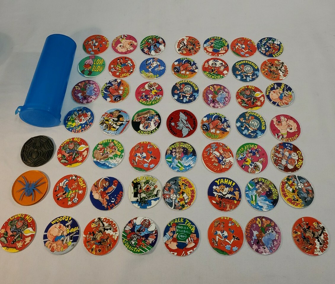 Lot of 50 Sports Pogs, 2 Rare Collectible Slammers, 1 Pog Lot of 50 Sports Pogs, 2 Rare Collectible Slammers, 1 Pog