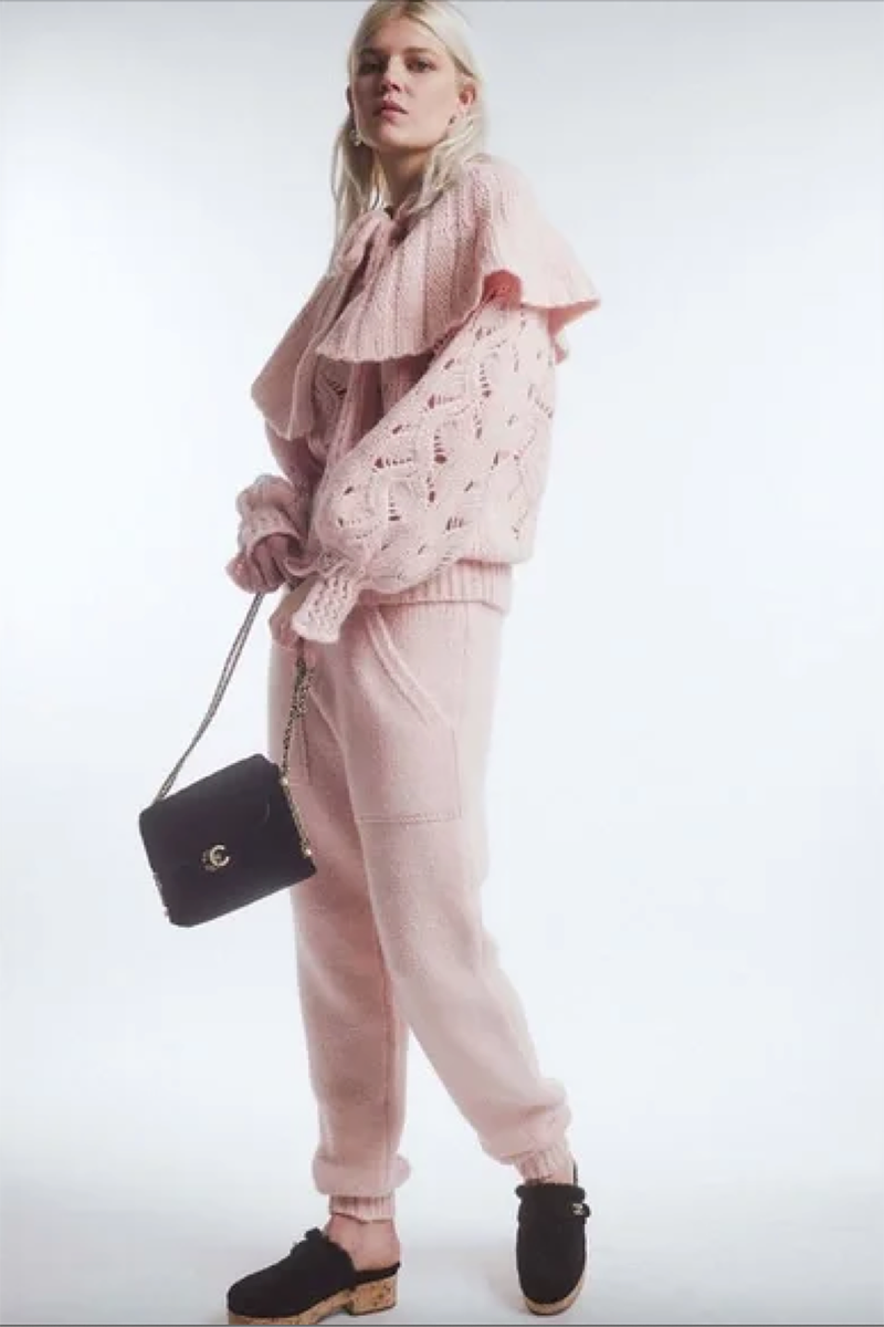 CHANEL 21B LIGHT PINK ALPACA WOOL SWEATER 34 XS | eBay