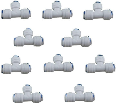 10X 1/4 Inch Tee 3 Way Tube Quick Connect Push Fit RO Water Reverse Osmosis Syst