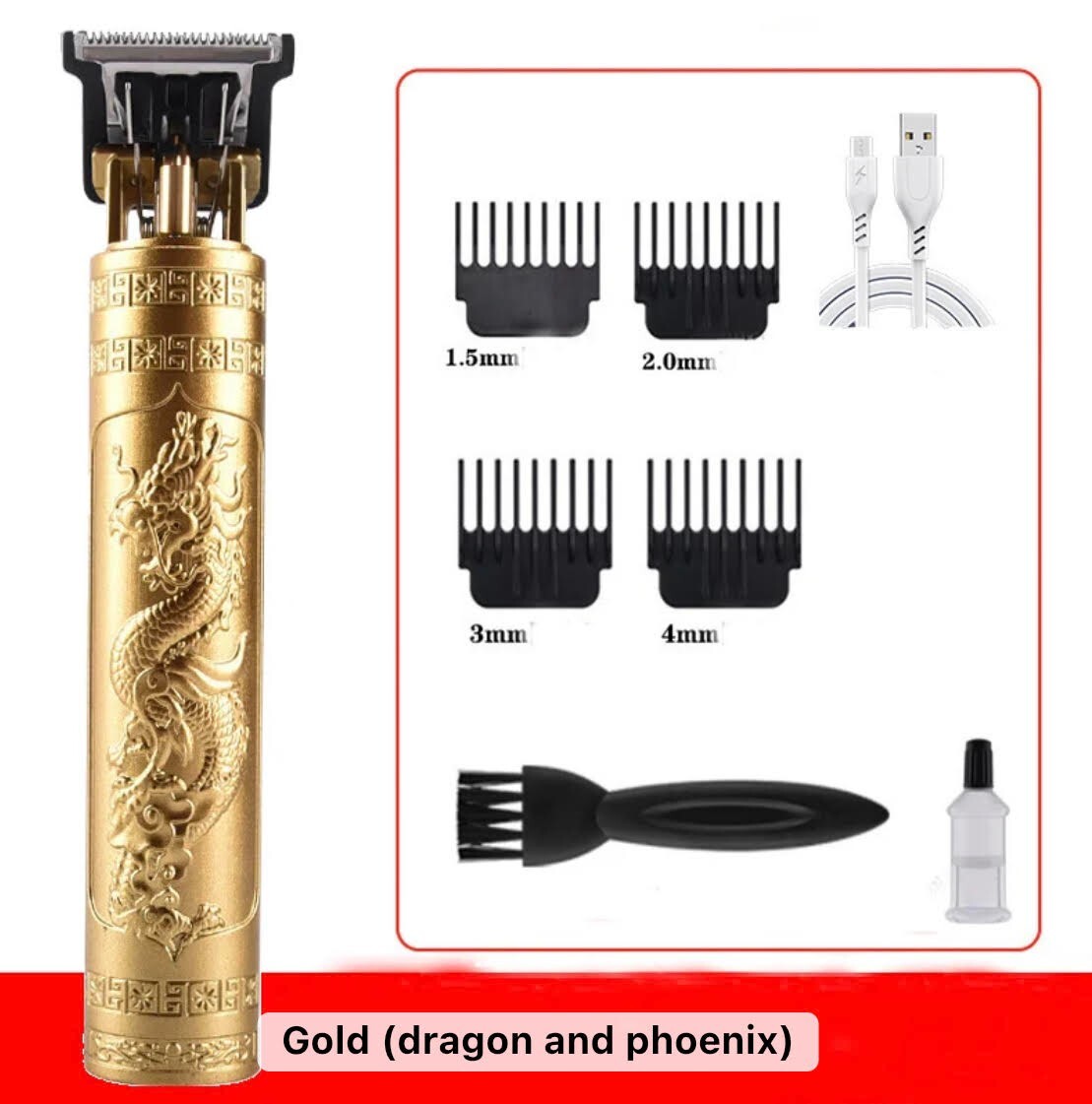 Professional T Blade Trimmer for Men - USB Rechargeable, Low