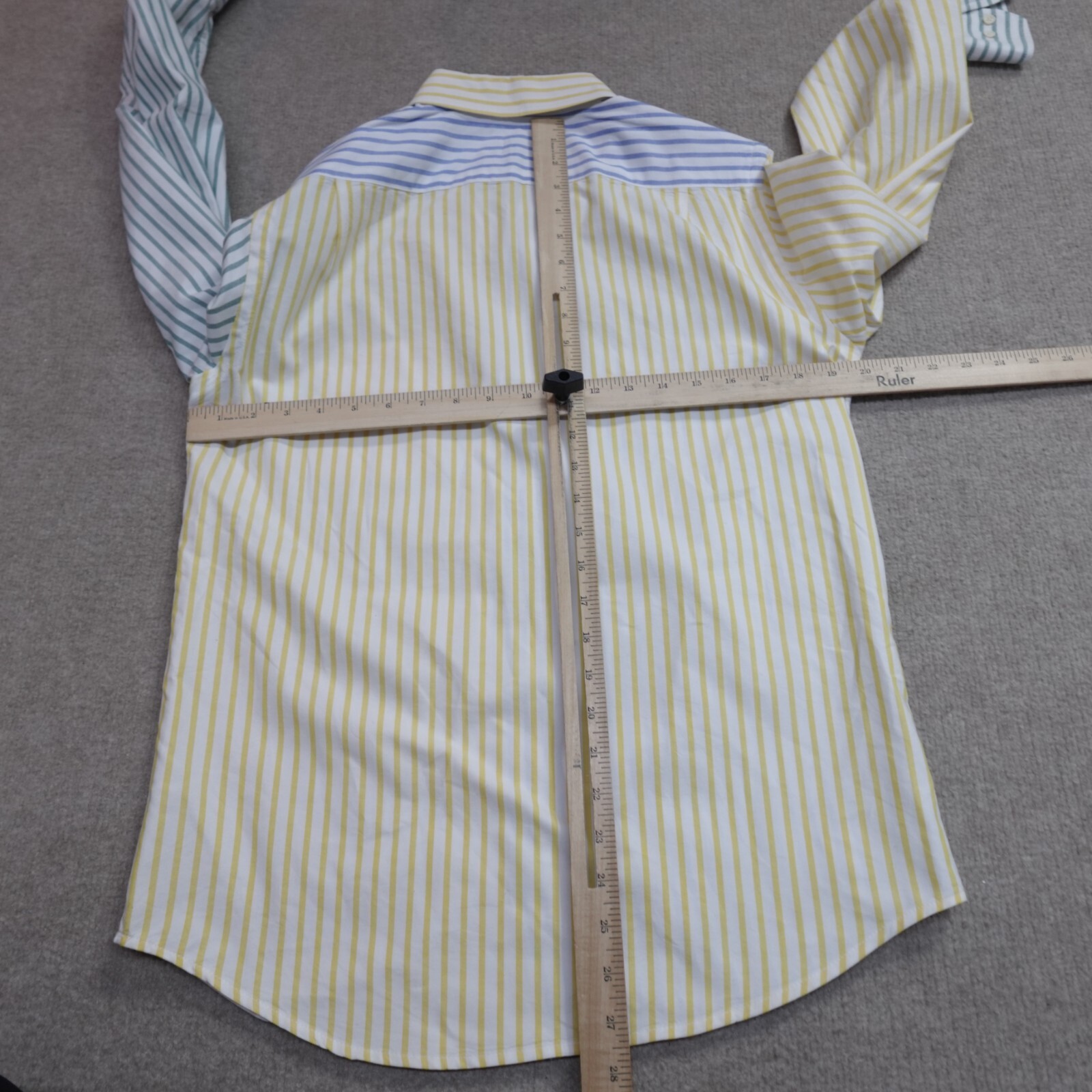 FILA Camicia blazer canottaggio piccola blu bianco tessuto oxford abbottonata