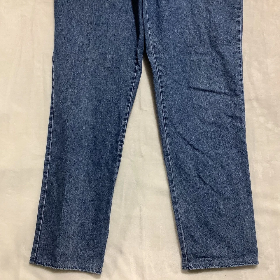 Pantalones de mezclilla de cintura súper alta para mamá talla 10 bolsillo plisado de colección francés Foto 2 de 4