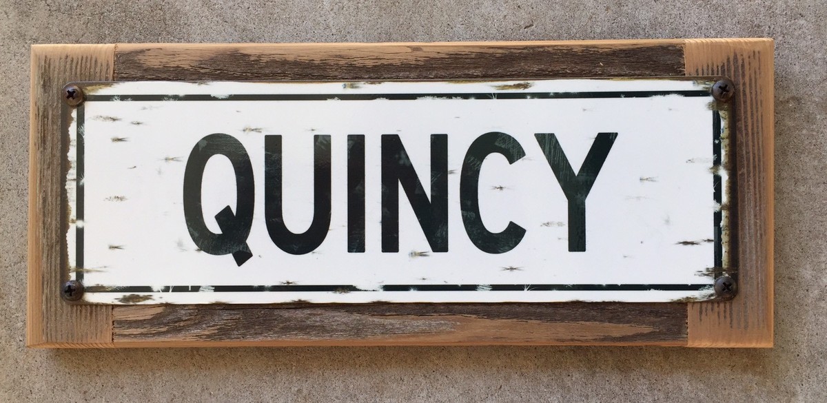 Quincy MA Massachusetts John Adams Vintage Framed Street