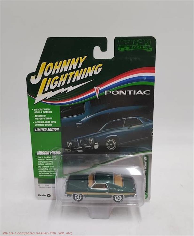 ДЖОННИ ЛАЙТ, 1:64, ЛИТОЙ ПОД ДАВЛЕНИЕМ, 1973 Pontiac Lemans GT Ярко-зеленый