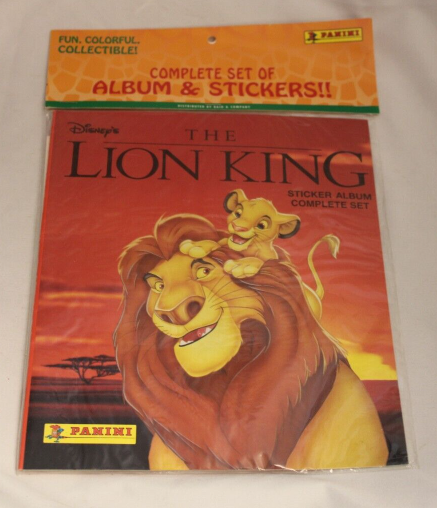 NEW COMPLETE SET UNOPENED Disney Lion King Sticker Album & Stickers