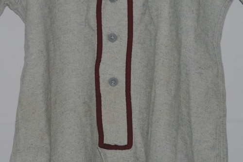 Um 1940 -50er Jahre, Hampton Baseball Wolluniform mit Larry's Barber Shop auf der Rückseite - Bild 5 von 10