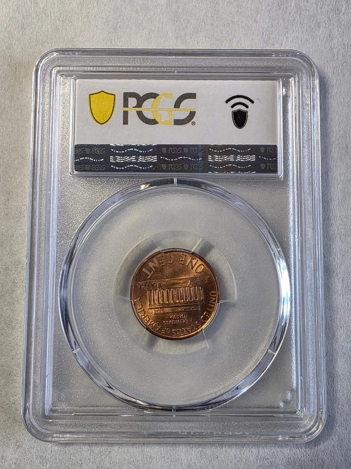 2000 LincolnCent PCGS MS64RB MintError:Struck Through Grease Gold Shiel TrueView - Image 3 of 4