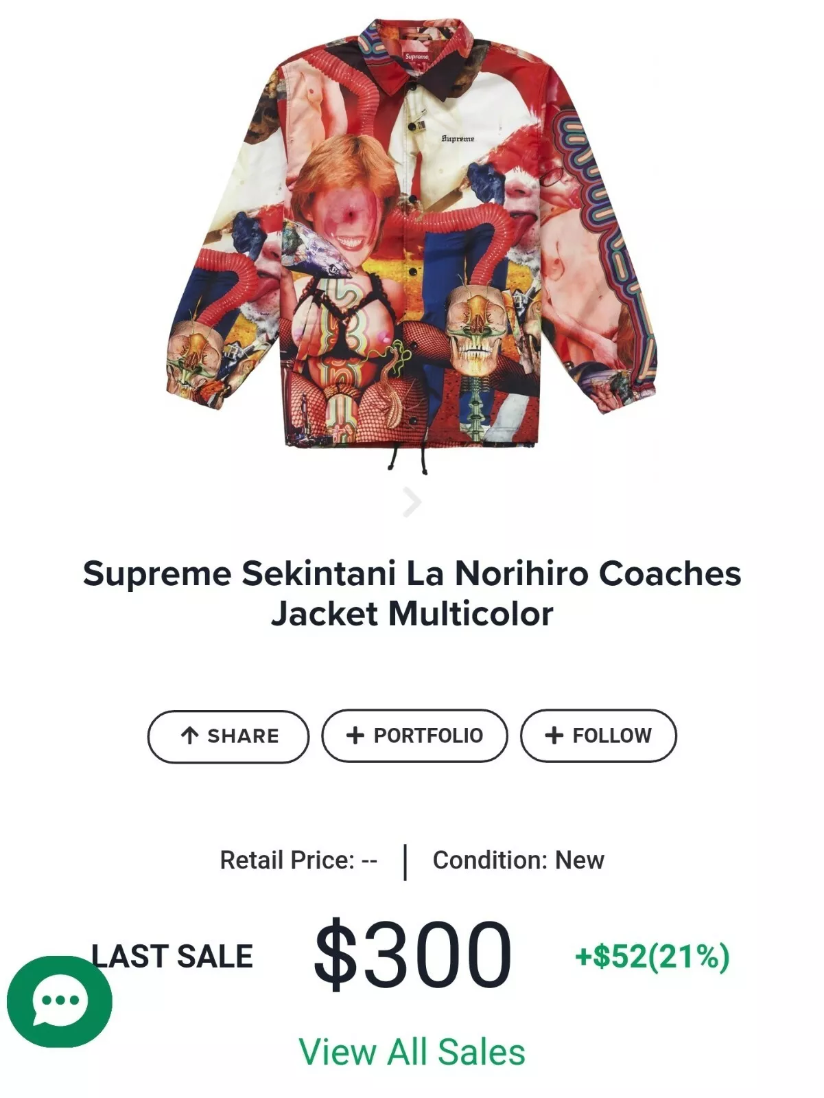 Ss19 Supreme Sekintani La Norihiro Coaches Jacket Multicolor Large DS in Bag NWT