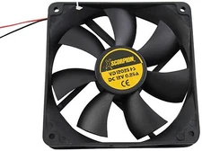 Xscorpion Slim Thin 6" Square Cooling Fan w/ 1" Depth 12 Volt Rotary Plastic