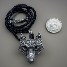 VIKING FENRIS WOLF Necklace - heathen asatru nordic norse fenrir thor ragnarock