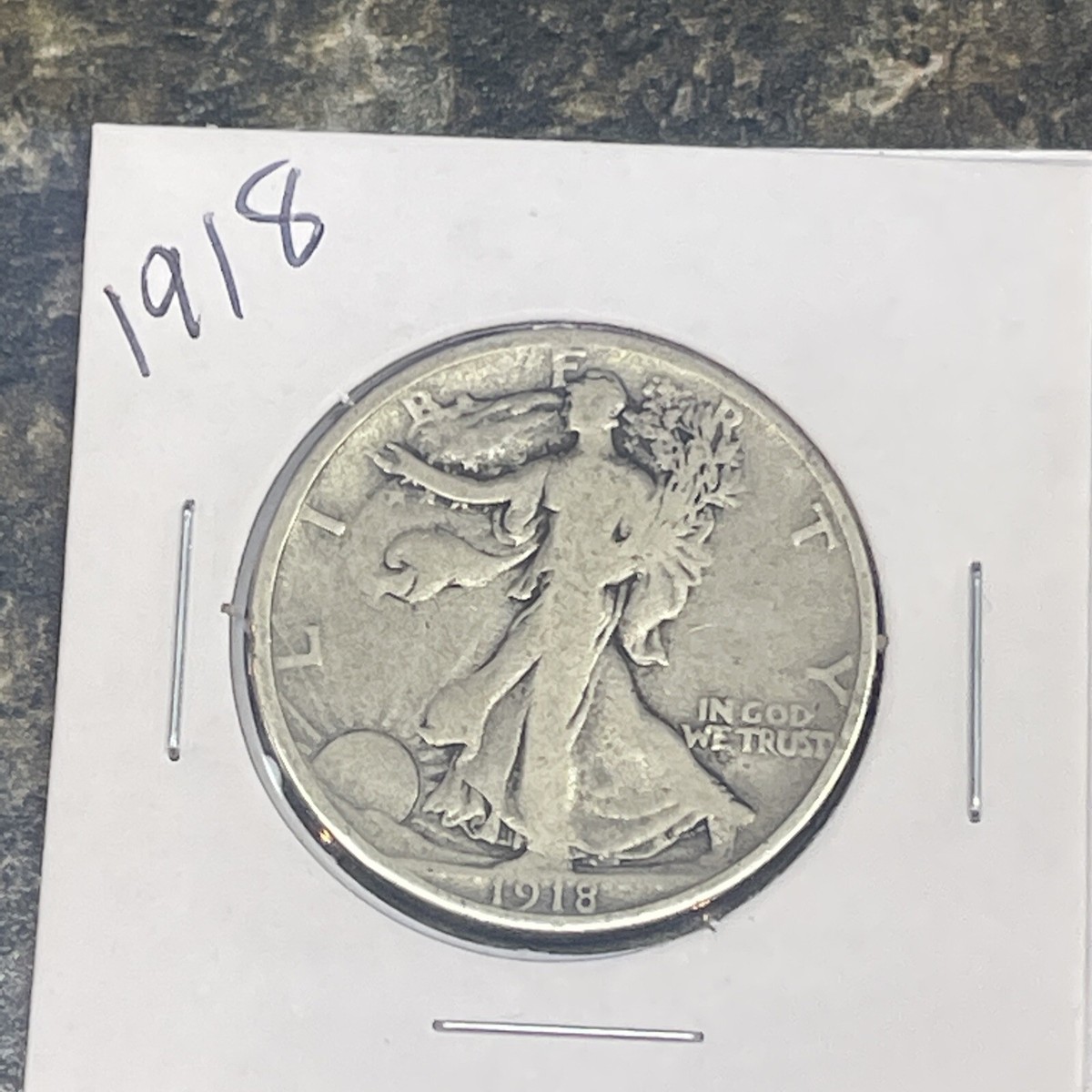 1918 S Walking Liberty Half Dollar 90% Silver Rare Collectible