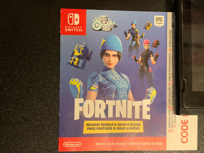 Nintendo Switch Fortnite Wildcat Bundle Code & 2000 V ...