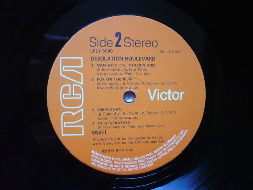 Sweet Desolation Boulevard Vinyl UK 1974 RCA Victor 1st Press LP & Lyric Insert - Picture 4 of 15