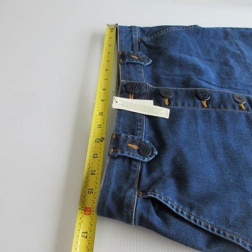Talbots Button Front Jean Skirt Blue Womens 10 Classic Stretch Dark Wash Denim - Picture 5 of 9