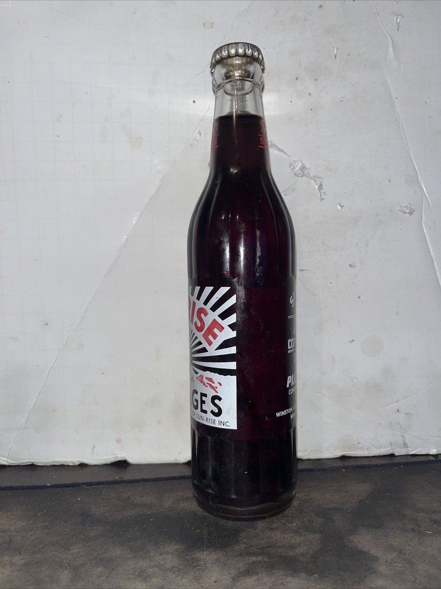 Full 12 Oz. King Size Sun-Rise Grape Soda Bottle, Winston Salem