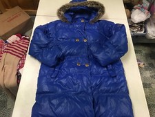 HANNA ANDERSSON GORGEOUS BLUE DOWN HOODED PARKA WINTER COAT GIRLS 130 7 8