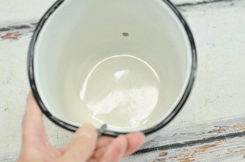 Antik/Vintage Kolumbianisch Shabby Weiß Emaillegeschirr Granitgeschirr Wasser Irrigator - Bild 7 von 8