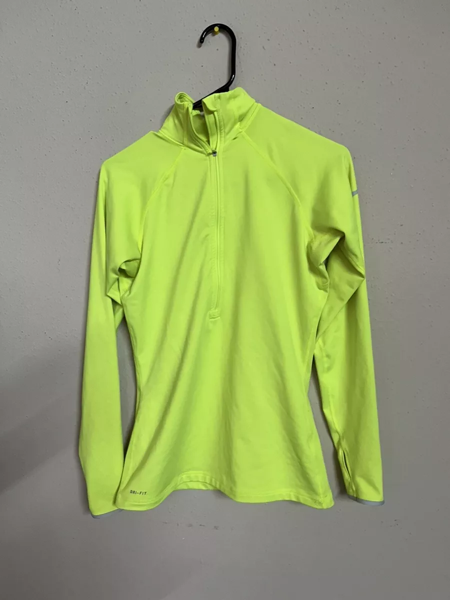 Neon yellow nike half clearance zip