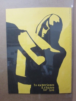 To experience a chance for love poster 1970 Peace vintage poster in#G1767