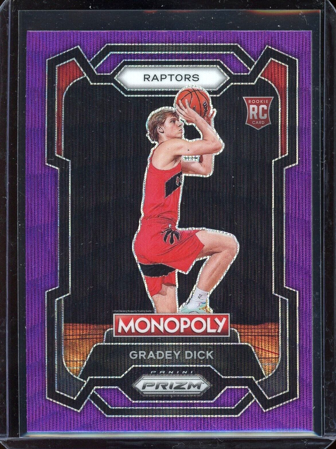 2023-24 Panini Prizm Monopoly Gradey Dick Purple Wave Prizm RC #84