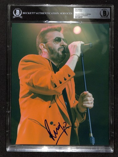 Ringo Starr Beattles Drummer Signed 8X10 Photograph BAS (Grad Collection)