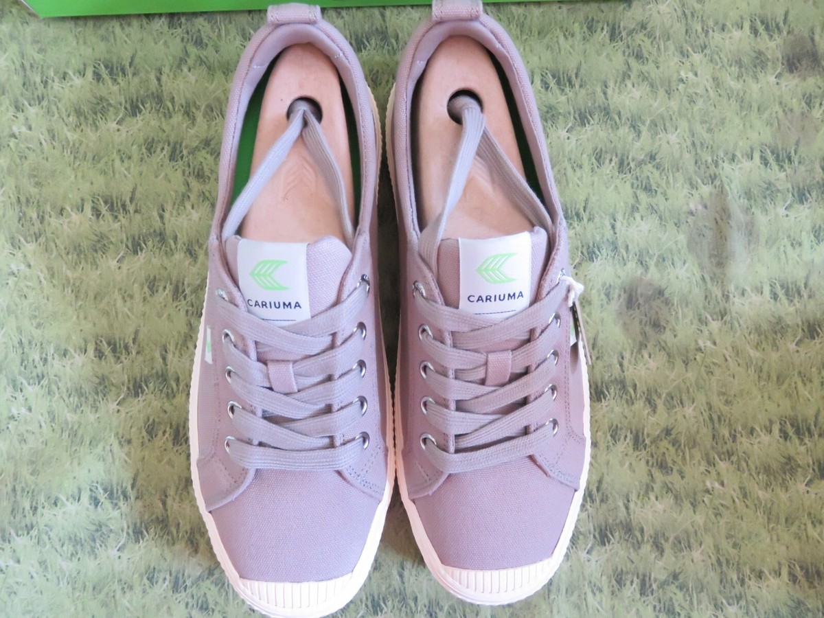 NEW Cariuma OCA Low Mystic Grey Canvas Contrast Thread Sneaker Mens 10.5 Cariuma Mystic OCA Low Canvas Sneakers Grey White Size 10.5  main image 3