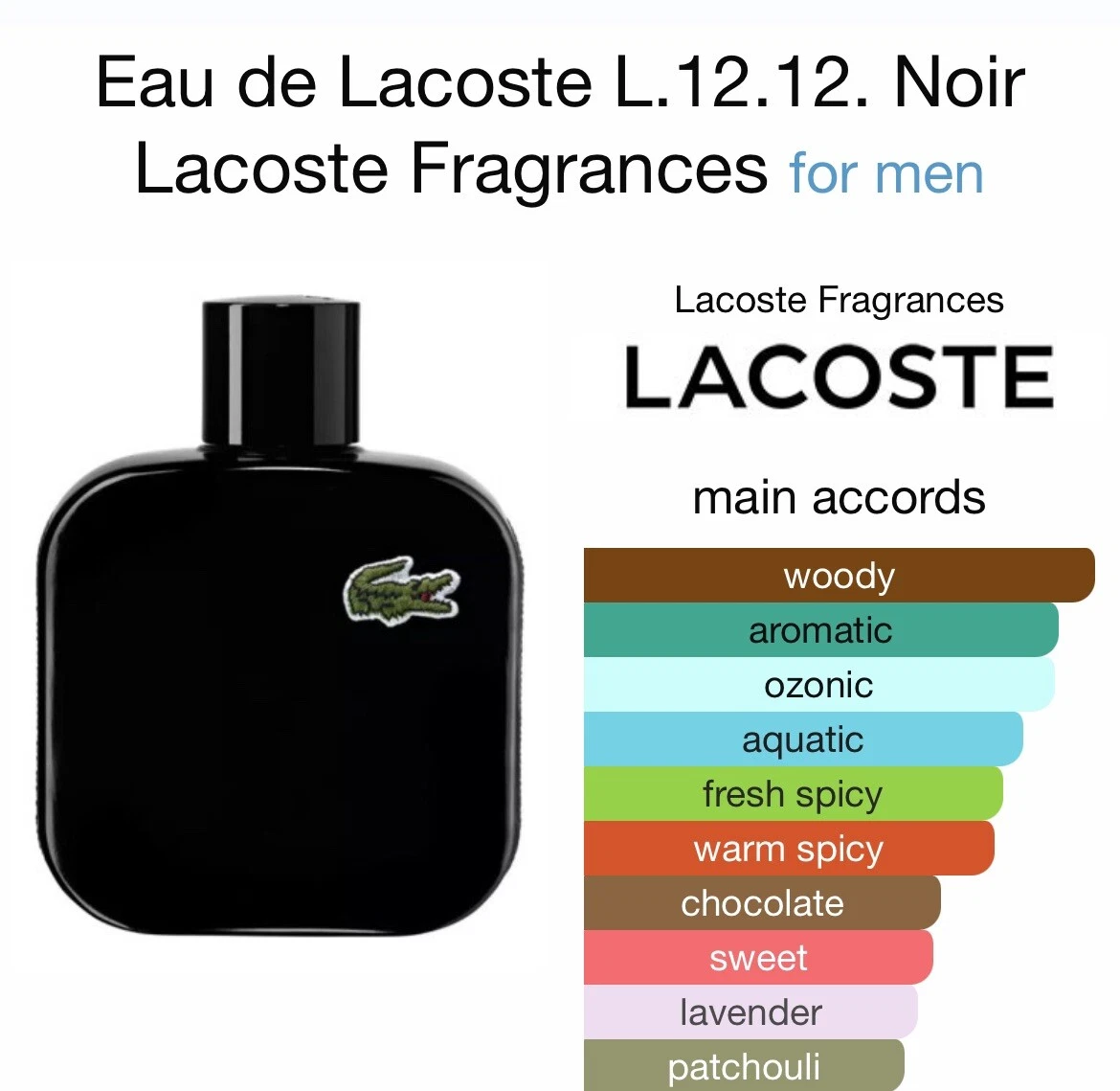 Lacoste Noir Eau de Toilette for Men for sale | eBay