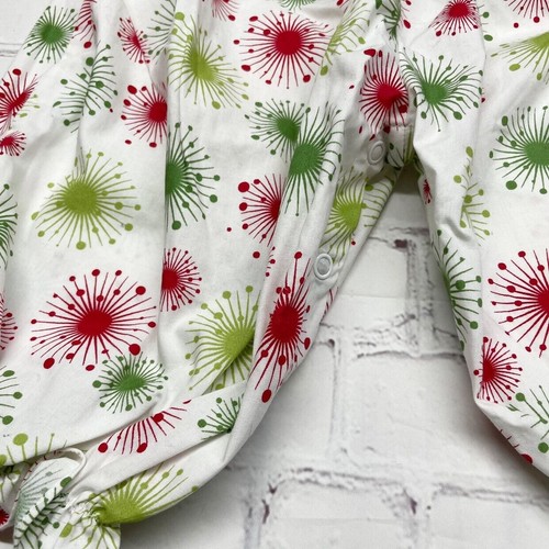 Pagliaccetto a bolle Petit Pomme stampa natalizia 12 mos bianco rosso verde Natale - Foto 4 di 9