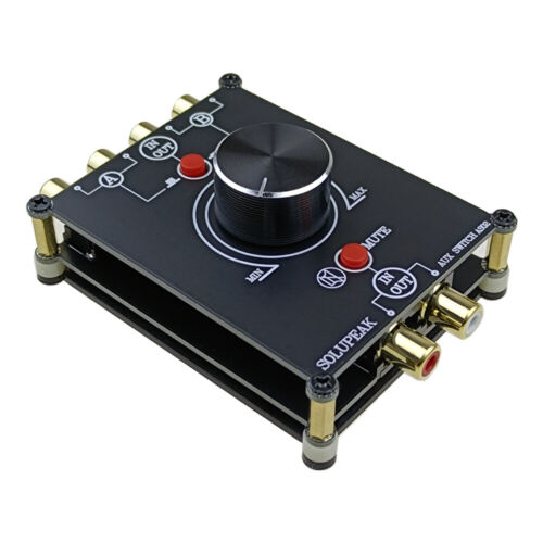 2-Way Stereo L/R RCA switch Audio Selector Passive Preamp Switcher Splitter Box - Picture 3 of 9