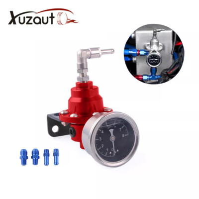 #ad Aluminum Universal Adjustable Fuel Pressure Regulator Gauge Fitting Kit $15.09