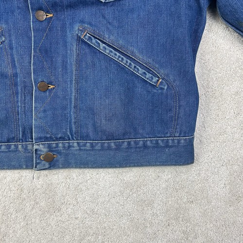 Vintage 70’ Wrangler USA No Fault Denims 126MJ Raw Unlined Denim Jacket Size 46 - Picture 8 of 20