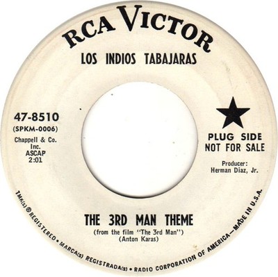 Los Indios Tabajaras - 3rd Man Theme / Darktown Strutters Bal - Promo - G8100z