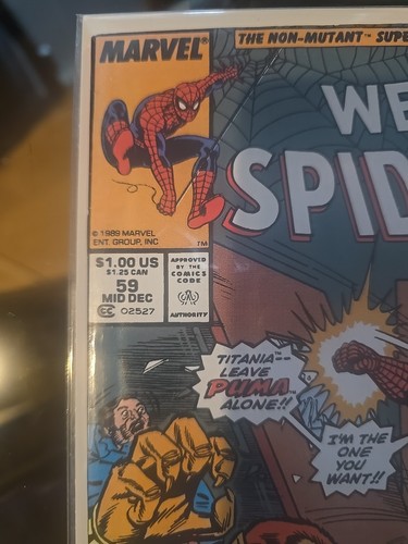 WEB OF SPIDER-MAN #59 NM MARVEL COMICS COPPER AGE NEWSSTAND 1989 - Picture 2 of 4