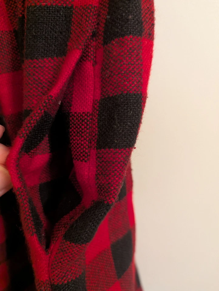 WET SEAL JUNIOR'S SMALL ZIP PLAID PUNK MINI SKIRT RED/BLACK Y2K Grunge Retro - Image 4 of 4