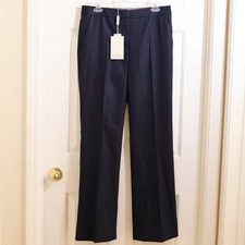 READ Max Mara Alessia navy wide leg pants Wool Silk blend US 8 / L