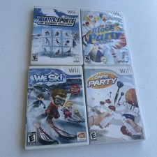Lot of 4 Nintendo Wii Games Block/ Game Party, Winter Sports, We Ski Bundle Work