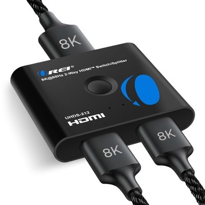 Bi-Directional HDMI Switch 2x1/1x2 - 8K-60Hz, 40Gbps, Dolby Vision - Ideal