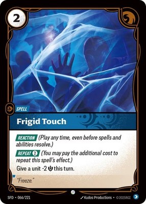 Frigid Touch | 066/221 | Riftbound | Spiritforged | Normal | 50% off 2nd Item